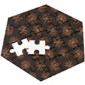 Pattern Floral Texture Icons Wooden Puzzle Hexagon View3