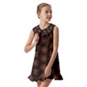 Pattern Floral Texture Icons Kids  Pilgrim Collar Ruffle Hem Dress View2