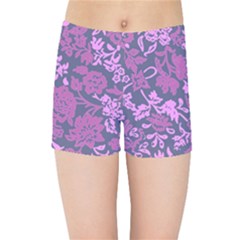 Background Pattern Flower Texture Kids  Sports Shorts by Semog4