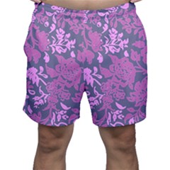 Background Pattern Flower Texture Men s Shorts by Semog4