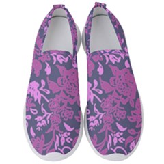 Background Pattern Flower Texture Men s Slip On Sneakers