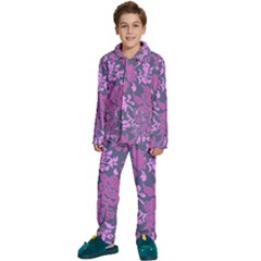 Background Pattern Flower Texture Kids  Long Sleeve Velvet Pajamas Set by Semog4