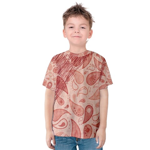 Tribal Background Pattern Texture Design Kids  Cotton Tee by Semog4