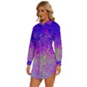 Psychedelic Retrovintage Colorful Womens Long Sleeve Shirt Dress View2