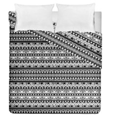 Tribal Zentangle Line Pattern Duvet Cover Double Side (queen Size) by Semog4