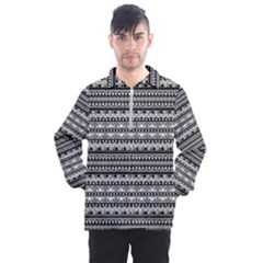 Tribal Zentangle Line Pattern Men s Half Zip Pullover by Semog4