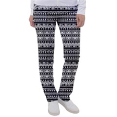 Tribal Zentangle Line Pattern Women s Casual Pants by Semog4