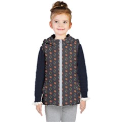 Pattern Decorative Elements Silver Kids  Hooded Puffer Vest by Semog4