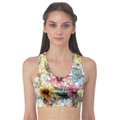 Flower Nature Floral Spring Sports Bra by Semog4