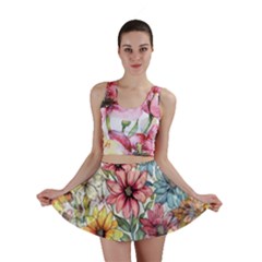 Flower Nature Floral Spring Mini Skirt by Semog4