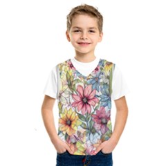 Flower Nature Floral Spring Kids  Basketball Tank Top by Semog4