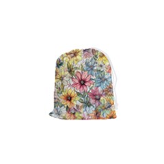 Flower Nature Floral Spring Drawstring Pouch (xs) by Semog4