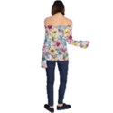 Flower Nature Floral Spring Off Shoulder Long Sleeve Top View2