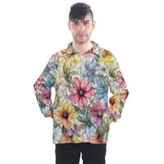 Flower Nature Floral Spring Men s Half Zip Pullover by Semog4