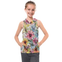 Flower Nature Floral Spring Kids  Sleeveless Hoodie by Semog4