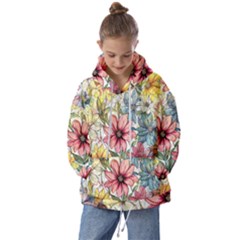 Flower Nature Floral Spring Kids  Oversized Hoodie