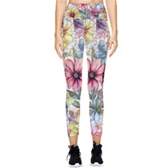 Flower Nature Floral Spring Pocket Leggings  by Semog4