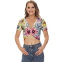 Flower Nature Floral Spring Twist Front Crop Top View1