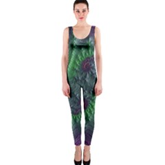 Fractal Floral Background Planetary One Piece Catsuit by Semog4