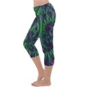 Fractal Floral Background Planetary Capri Yoga Leggings View2