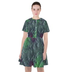 Fractal Floral Background Planetary Sailor Dress by Semog4