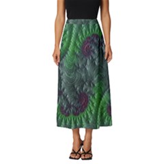 Fractal Floral Background Planetary Classic Midi Chiffon Skirt