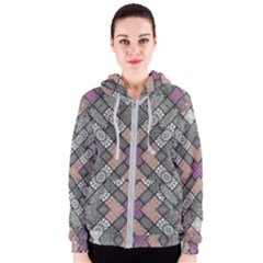 Mandala Decoration Floral Flower Women s Zipper Hoodie