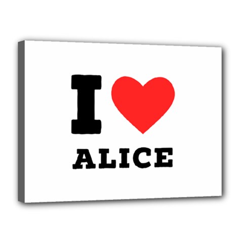 I Love Alice Canvas 16  X 12  (stretched) by ilovewhateva