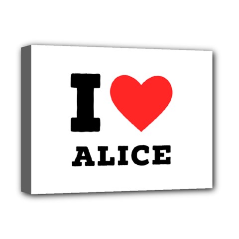 I Love Alice Deluxe Canvas 16  X 12  (stretched)  by ilovewhateva