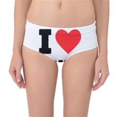 I Love Alice Mid-waist Bikini Bottoms by ilovewhateva