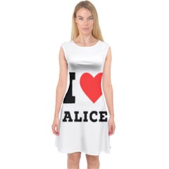 I Love Alice Capsleeve Midi Dress by ilovewhateva