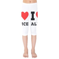 I Love Alice Kids  Capri Leggings  by ilovewhateva