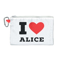 I Love Alice Canvas Cosmetic Bag (medium) by ilovewhateva