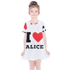 I Love Alice Kids  Simple Cotton Dress by ilovewhateva