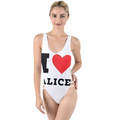 I Love Alice High Leg Strappy Swimsuit by ilovewhateva