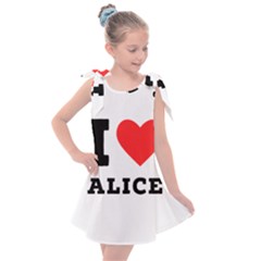 I Love Alice Kids  Tie Up Tunic Dress by ilovewhateva