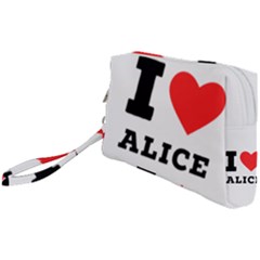 I Love Alice Wristlet Pouch Bag (small) by ilovewhateva