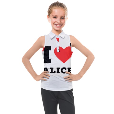 I Love Alice Kids  Sleeveless Polo Tee by ilovewhateva