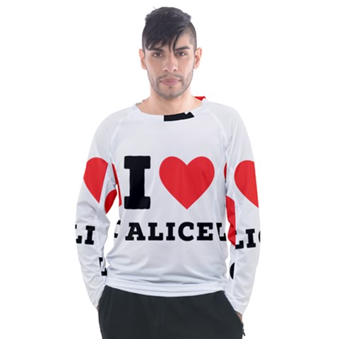 I Love Alice Men s Long Sleeve Raglan Tee by ilovewhateva