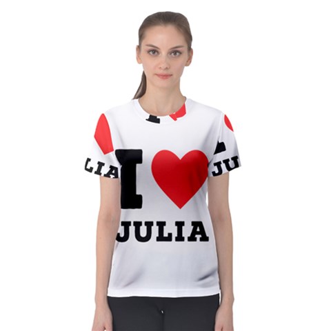 I Love Julia  Women s Sport Mesh Tee by ilovewhateva