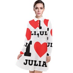 I Love Julia  Long Sleeve Chiffon Shirt Dress by ilovewhateva