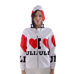 I love Julia  Women s Hooded Windbreaker