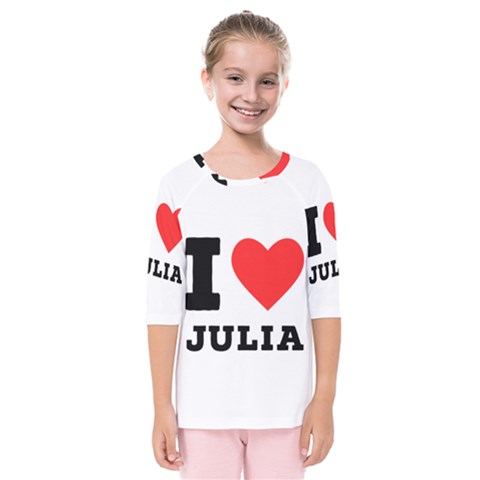 I Love Julia  Kids  Quarter Sleeve Raglan Tee by ilovewhateva