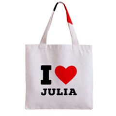 I Love Julia  Zipper Grocery Tote Bag by ilovewhateva