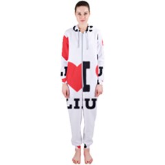 I Love Julia  Hooded Jumpsuit (ladies) by ilovewhateva