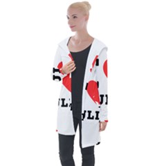 I love Julia  Longline Hooded Cardigan