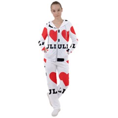 I Love Julia  Women s Tracksuit by ilovewhateva