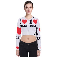 I Love Julia  Long Sleeve Zip Up Bomber Jacket by ilovewhateva