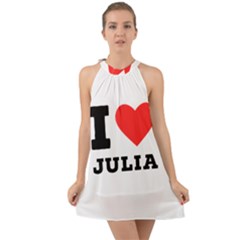 I love Julia  Halter Tie Back Chiffon Dress