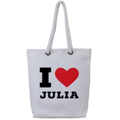 I Love Julia  Full Print Rope Handle Tote (small) by ilovewhateva